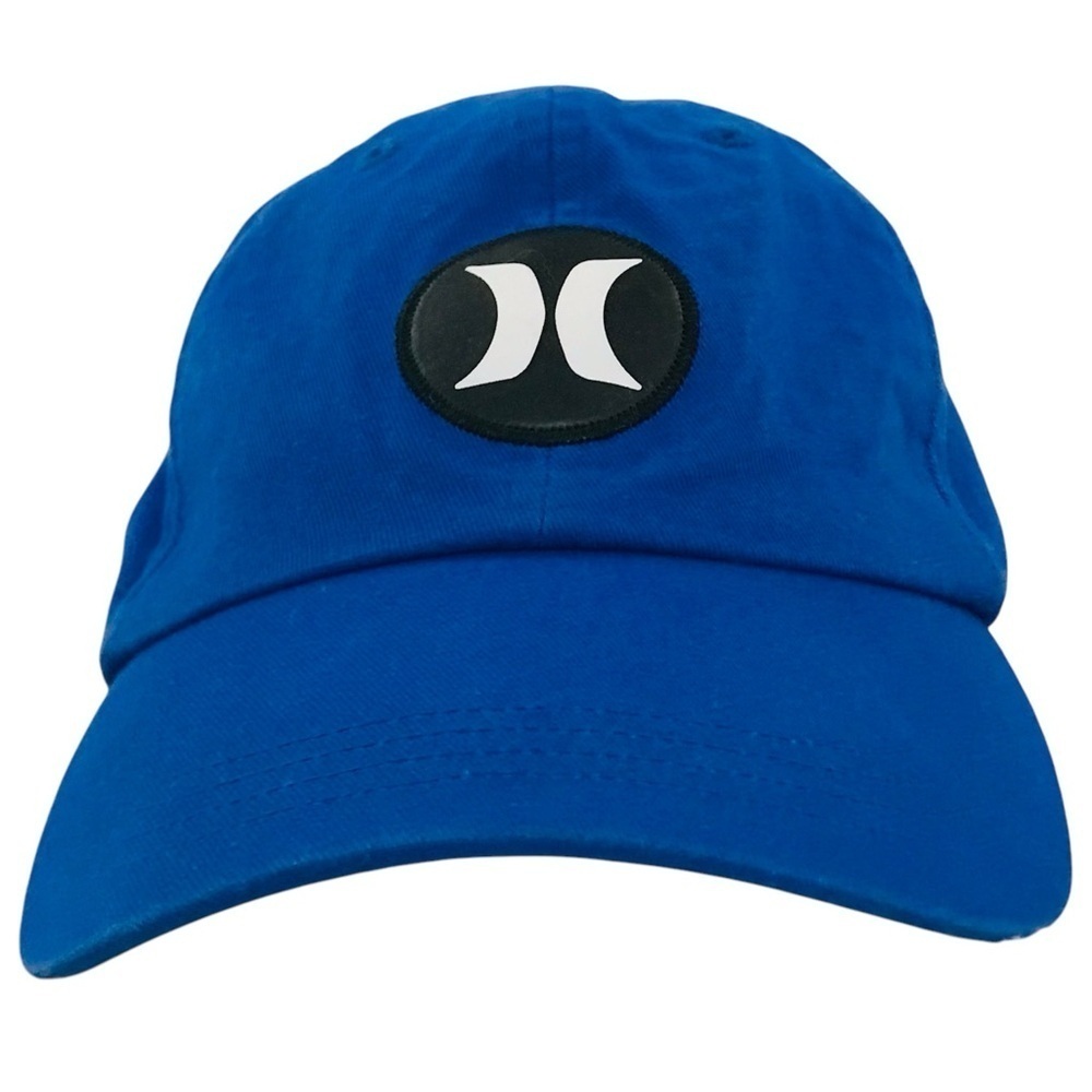 Hurley B/W Logo on Adjustable Reflex Blue Baseball Cap